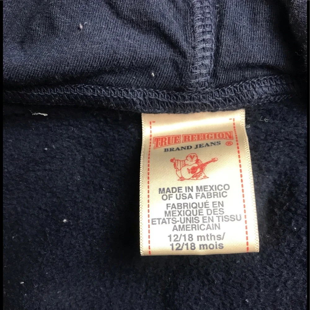 LUCKY BRAND Blue Zippered Hoodie Sweater 12-18M